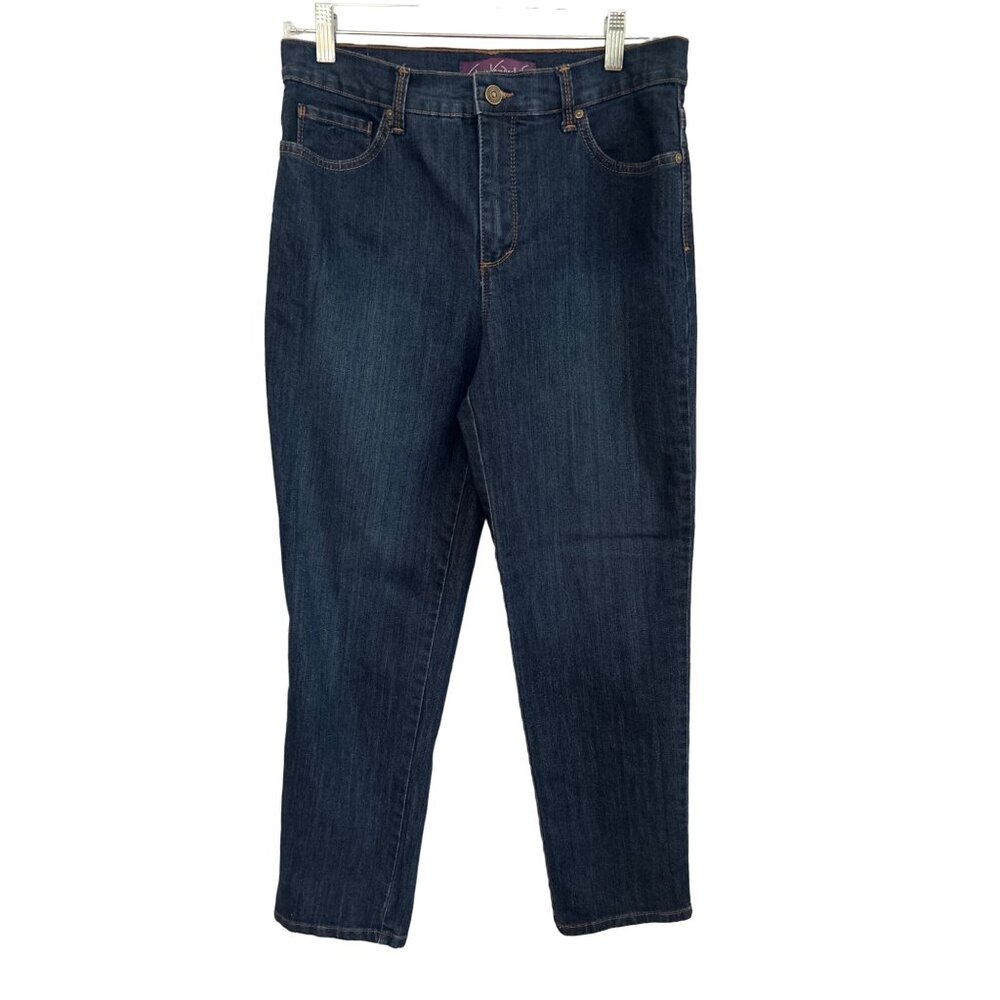 Gloria Vanderbilt Amanda Dark Wash Straight Leg Jeans, Size 10